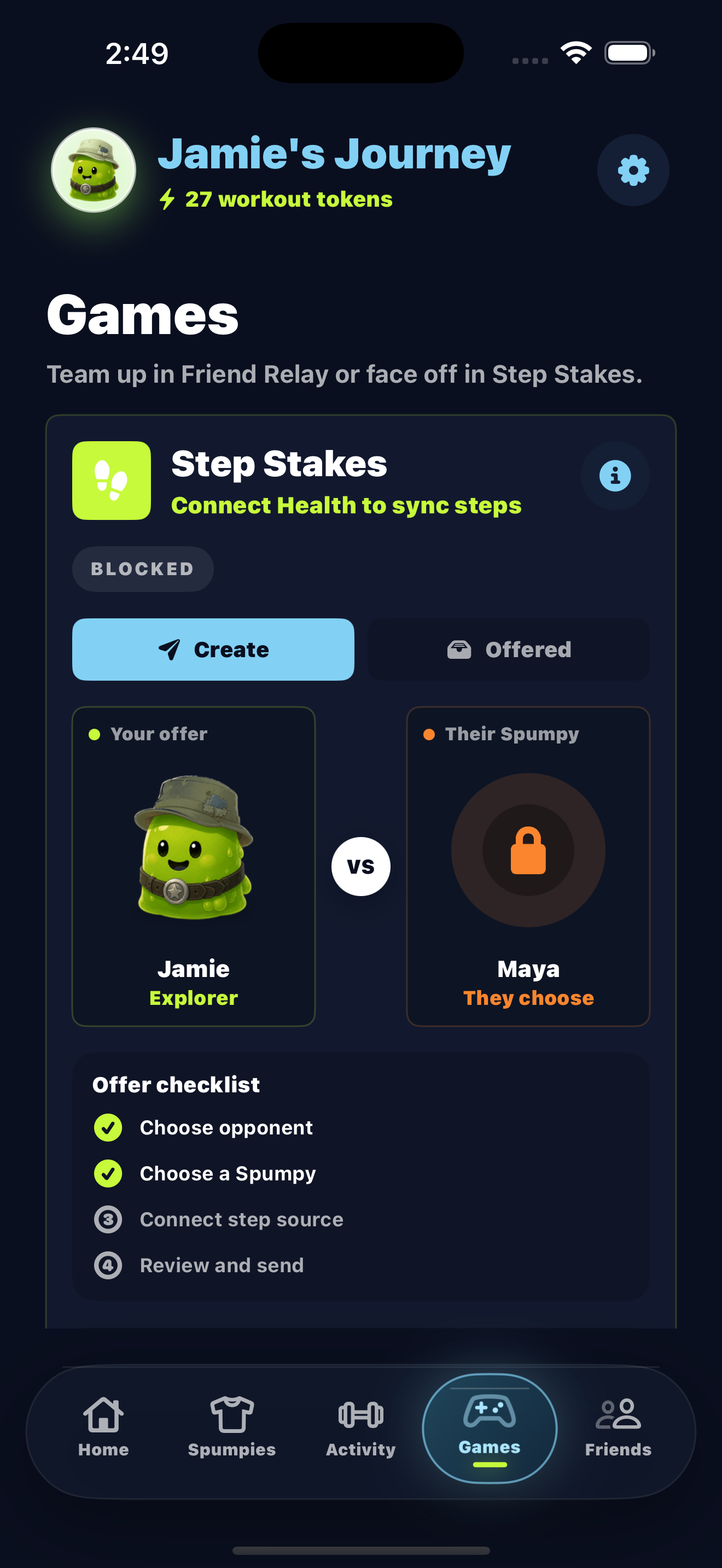 Spumpy Step Stakes game screen